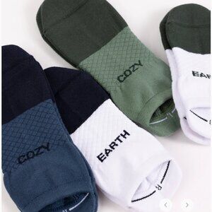 COZY EARTH Essential Ankle Socks, 4 pack Size S in Spruce/Eclipse NWT